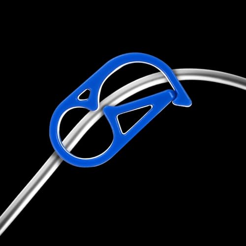 M METERXITY 5-Pack Adjustable Plastic Tubing Clamps 1/4-5/16 Inch Water Flow Control Tube Clip Adjustment Hose Pipe Clips for Beer Bottle/Plumbing/Instruments/Equipment [Blue] - color: Blue, size: 1/4"-5/16"