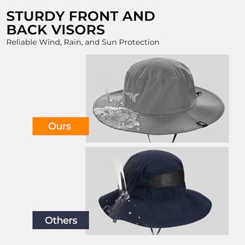 KastKing Sol Armis UPF 50 Boonie Hat - Sun Protection Hat, Fishing Hat, Beach & Hiking Hat, Paddling - color: O: Formal Gray, size: Laser-vented Design