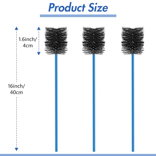 3 Pcs Condensate Trap Flexible Drain Brush, 16 Inch AC Drain Line Cleaning Brush for AC & HAVC Condensate P Trap, Blue