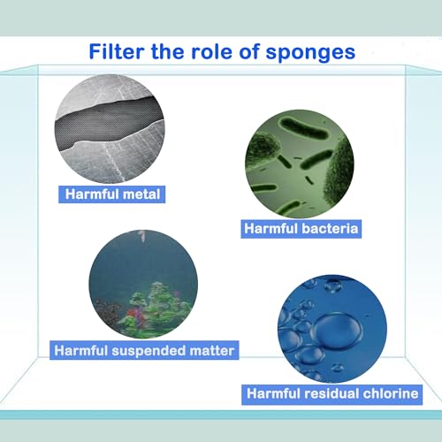 X-Large Foam Filter Sponges for Canister Filters and Aquaclear 70/110 Filters Overflow Filter Box Intake Round Pre-Filter 5.91" x 4.13" - size: 1 Pack