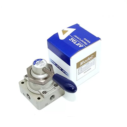 Hand Lever Valve AirTAC 4HV230-08 1/4" PT 4/3 Way Pneumatic Air 3 Position 4 Way Rotary Manual Control Direct Acting Type 0-145 PSI - size: 1/4''PT, style: 4/3 Way