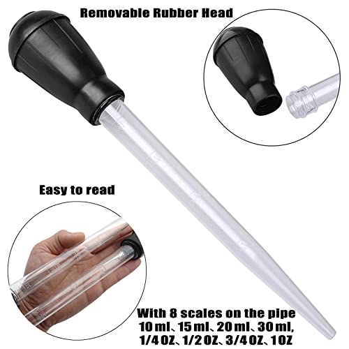 Aquarium Multifunction Dropper Pipette Manual Cleaner Water Changer Cleaning Tool Siphon Dropper Remover 30ml Coral Feeder Waste Cleaner for Fish Tank Aquarium Clean Tool, Black - color: Black