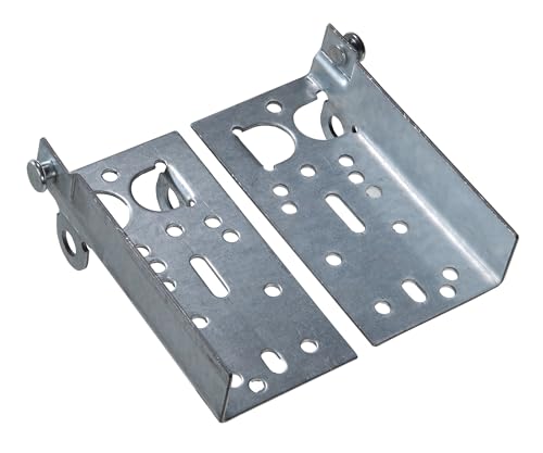 Garage Door Bottom Lifting Bracket, with 12 Pcs M6 Mounting Bolts, for 7/16-Inch Stem, Residential Bottom Roller Brackets, 1 Pair