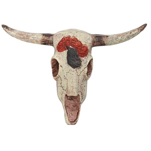 Oooct Bearded Dragon Tank Decor Accessories, Resin Cattle Skull Reptiles Hideouts Decorations, Decor Statue for Fish Aquarium Cave Landscape - color: D, size: Small