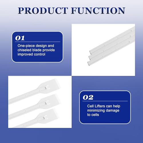 Biologix Cell Lifters, 18cm Cell Lifter Blade Handle Length, Polyethylene, Sterile, Individually Wrapped, Case of 100 - size: Cell Lifters