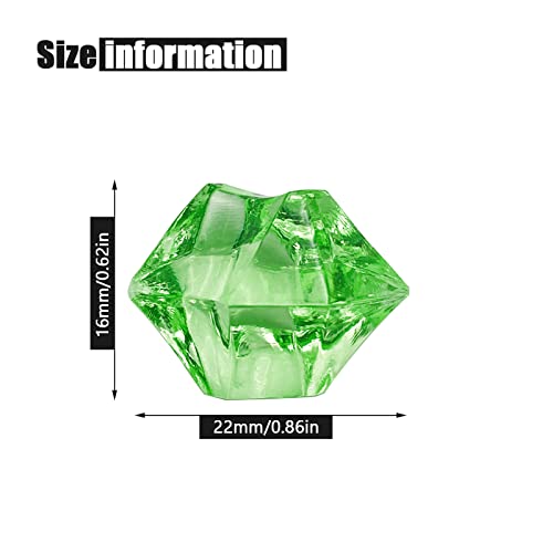 Vase Fillers for Home Decor, Fake Crushed Ice Cubes, 150 pcs Vase Fillers, Reusable Fake ice Cubes for Photography Accessories Props Decoration for Wedding Decor(irregular-16 * 22mmGreen) - color: Green-16*22mm-150pcs