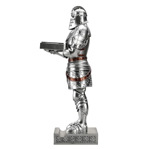 King's Guard Headphone Stand Watch Display Stand Jewelry Bracelet Necklace Holder Trays Towers Warrior Knight Mobile Phone Stand for Office & Home 12.20 Inch (Silver) - color: Silver