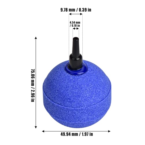 4 Pieces Air Stone Bar Bubble Diffuser Set 2 Inch Ball-Shape Fish Tank Air Bubble Air Stone Bar Hydroponics Oxygen Diffuser, for Aquarium Fish Tanks Ponds