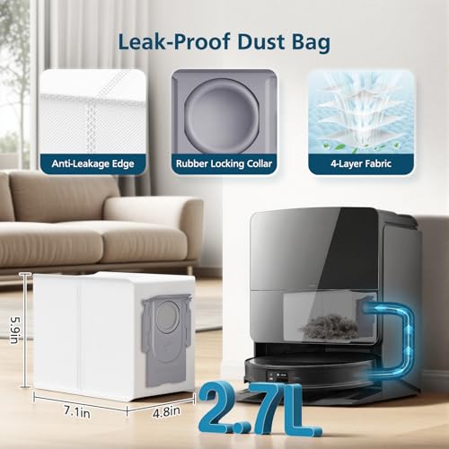 Saros 10R Accessories for Roborock Saros 10R / Saros 20 / Qrevo CurvX Robot Vacuum, Replacement Parts with 4 Dust Bags, 4 Mop Pads, 4 HEPA Filters, 6 Side Brushes, Dual Main Brush - style: for Saros 10R / Saros 20 / Qrevo CurvX