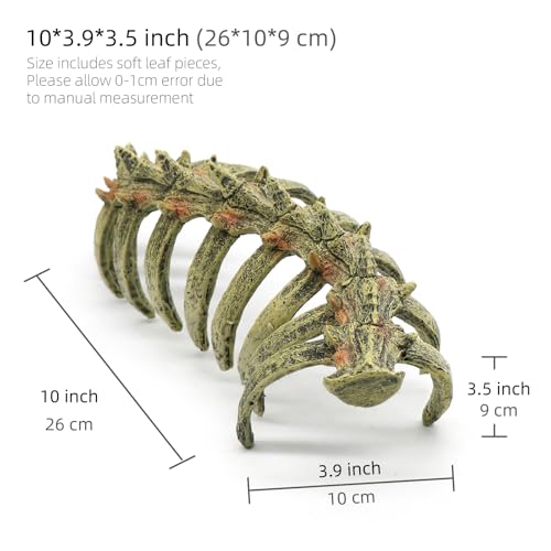Aquarium Skull Animal Skeletons, Reptile Tank Accessories, Fish Tank Decorations for Amphibians, Betta Fish, Shrimp, Hermit Crab, Leopard Gecko
