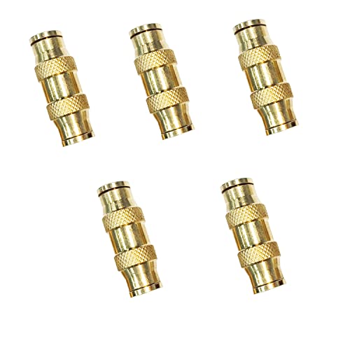 3/8" Tube OD Push-to-Connect Pneumatic Fittings Set - DOT Air Brake Line Fittings, 5pcs Air Hose Quick Connect Fittings