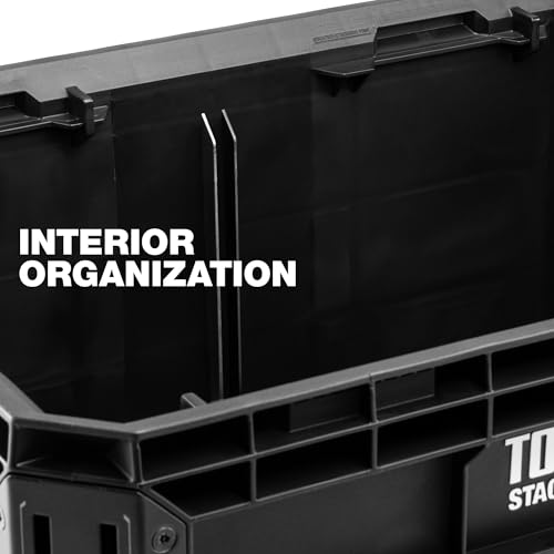 ToughBuilt – StackTech Tool Crate, Large Capacity Modular Storage with Auto-Locking System & Accessory Rails for Jobsite Organization (TB-B1-X-50) - size: Tool Crate