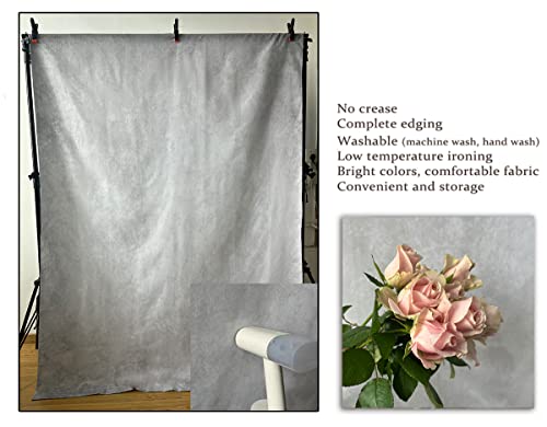 6x9ft Grey Portrait Photography Backdrops Solid Texture Abstract Photo Background for Photoshoot - color: TT-S0314, size: 6x9ft