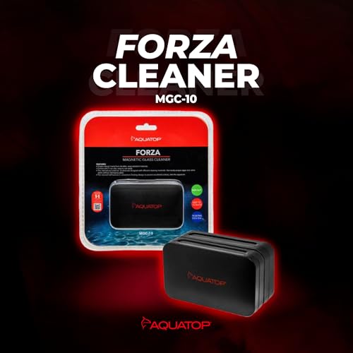 Aquatop Forza Floating Glass Cleaning Magnet 3.94 x 2.36 x 1.77 in – Suitable for 3/8-1/2 in Glass Thickness, Easy Aquarium Cleaning, MGC-10 - size: 1/2" Glass