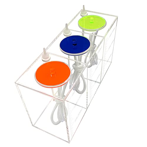 Dosing Container with Pump, Reservoir, Tubing Hose - 4500ml - size: 4500ml(blue orange and green lid)