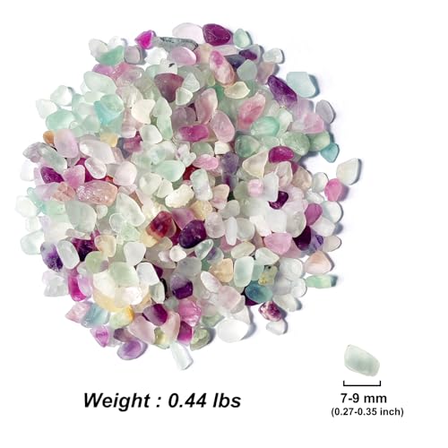 Aquarium Gravel,Rocks for Plants Indoor,0.44lb Fluorite Aquarium Gravel Rocks,Crystal Chips Stone Crushed Quartz for Crafts, Vases Filler, Succulent Plants, Aquarium Gravel Rocks (Fluorite) - color: Fluorite