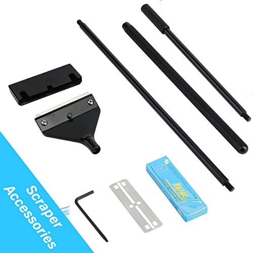 Algae Scraper for Glass Aquarium, Long Handle Fish Tank Algae Scraper with 10 Blades, Essential Aquarium Cleaning Tool. - size: 25.6 Inch