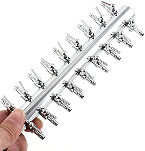Aquarium Air Valve 18 Way Inline Manifold Air Flow Pump Tubing Splitter Lever Control Valve