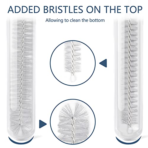 Straw Cleaner Brushes Sets, 12 Pieces 8.2 Inch Botthle Cleaning Brush and Nylon Tube Brush Brush Kit for Sippy Cup, Tumbler, Water Bottle, Drinking Straw (White) - color: 8.2 Inch White Cleaning Brushes