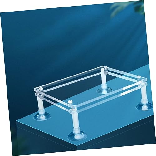 Submersible Pump Shockproof Pad Double Acrylic Water Pump Rack for Fish Tank and Design Reduces Noise and Easy Installation - size: 16X12X3.5CM