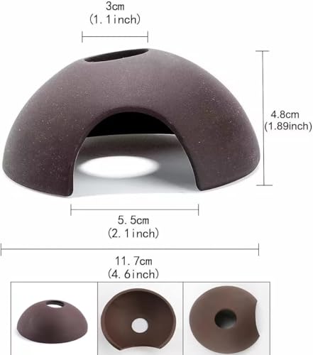 RUIAN Aquarium Ceramics Cave Decoration, Fish Tank Accessories for Betta Fishes Shrimp Shelter Breeding Tube Hiding, Aquatic Pets to Rest