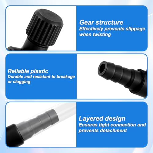 Psyqtsuary Aquarium Air Valve, 10 Pcs Aquarium Air Pump Control Valves T Shaped Single Way Plastic Air Flow Control Regulator Aquarium Air Pump Accessories for Fish Tank 3/16" ID Tubing (Black) - color: Black