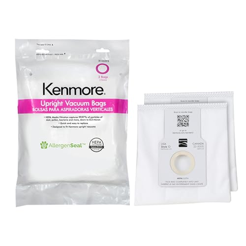Kenmore 53294 Style O HEPA Cloth Vacuum Bags for Kenmore Upright Vacuum Cleaners 6 Pack