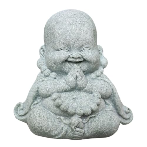 Asian Aquarium Buddha Figurines Mini Stone Buddha Statue for Zen Garden Fish Tank Sculptures Decorations,Gift