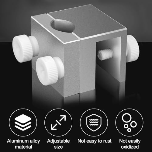 MiOYOOW Aquarium Tube Fixture Holder, Aluminum Alloy Water Pipe Fixing Clip, Adjustable Inflow Outflow Pipe Clamp Holder for Less Than 0.7in Tubes