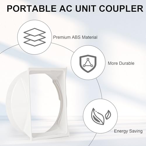 Portable AC Exhaust Hose Coupler 5.9 inch Air Conditioner Unit Vent Tube Connector Portable Air Conditioning Interface Adapter Accessories Parts (AA04) - style: AA04