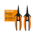Fiskars 6" Pruning Scissors (2-Pack) for Flowers, Buds, Weeds and Small Plants, Garden Snips with Resin Resistant Nonstick Stainless Steel Blades, Gardening Trimmers with Comfortable Handle - style: Pruning Snips (Non Stick 2 Pack)