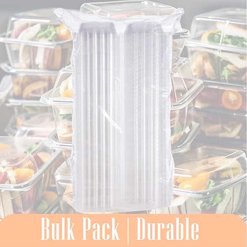 Mr Miracle Clamshell Containers - Clear Disposable Plastic To-Go, Leak-Resistant and Durable for Delivery like Uber Eats, Ideal for Cakes, Salads, Small Sandwich, Personalizable (9" x 5" - 25 Count) - size: 9" x 5" - 25 Count