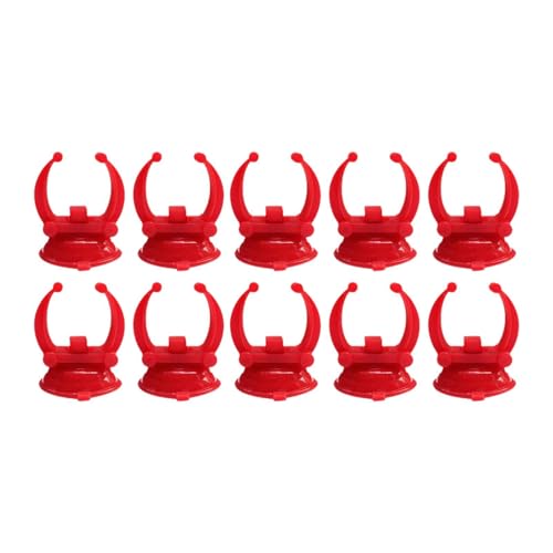 predolo 10 Pieces Sucker Fixing Clip Aquarium Heater Suction Cups Clips Holders Clamps Silicone Detachable Design Suitable for Fish Tank Pet Supply