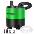 VIVOSUN 210 GPH 10W Submersible Water Pump, with Adjustable Water Flow, 4.9ft Tubing, Additional Ceramic Shaft, and Outlet Adapters, for Fish Tanks, Aquariums, Hydroponics, Fountains - size: 210 GPH
