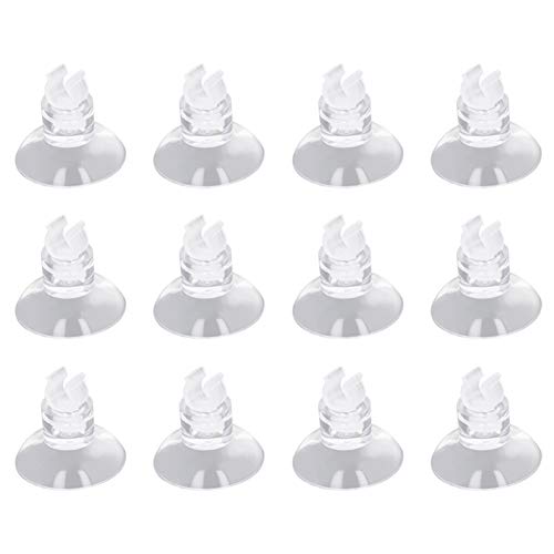 MroMax Aquarium Suction Cup Clips Airline Tubing Hose Heater Clips Clamps Holder for Fish Tank Clear 4mm to 6mm 12Pcs - size: 12pcs 4mm to 6mm