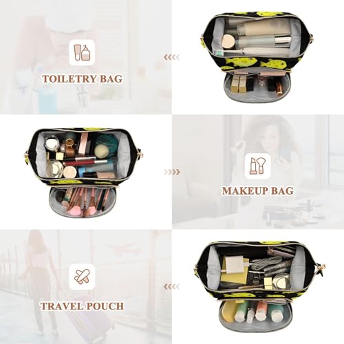 Cosmetic Travel Bag Zipper globefishes Aquarium Fish Tank Lovers (longword) Women's Coin Change Purse for Personal Items Organizer