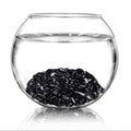 Pebbles Polished Gravel,Natural Polished Stones for Flower Bed Fish Tank Plants 3.5-Oz(Black) - color: Black