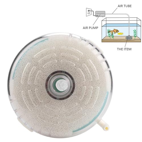 3.15 Inch Ultra Thin Aquarium Filter Sponge Bio Balls Air Stone Betta Shrimp Breeder Tank Water for Fish Tank(S) - style: S