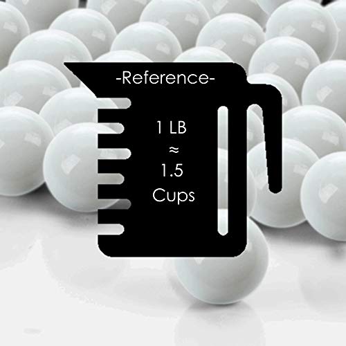 CYS EXCEL White Glass Gemstone Vase Filler (1 LB) Aquarium Round Marble Beads Decorative Mosaic Pebbles - color: White, size: 1 LB