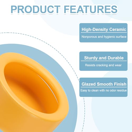 Reptile Food Bowl, Worm Water Dish Ceramic Pet Bowl Food Dish Anti Escape Feeder Small (2 in, Clay), Intended for Gecko/Scaled Pet/Amphibians/Spiders/Small Mammals