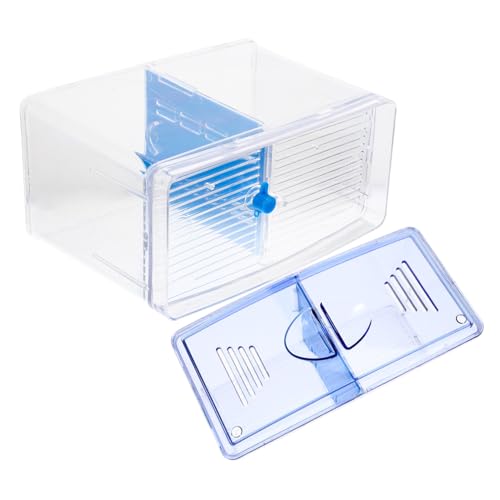 UKCOCO Fish Breeding Tank with Removable Divider Isolation Box for Fish Shrimp Easy to Clean Lightweight Aquarium Hatchery for Betta