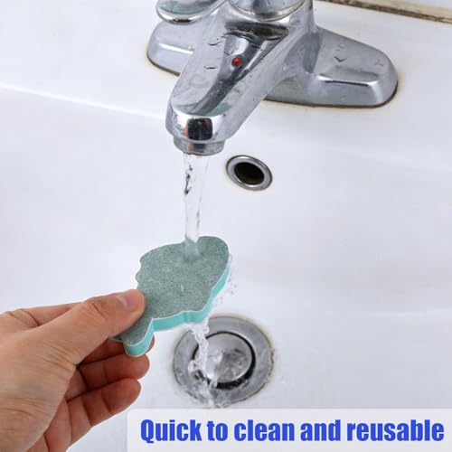 5pcs Double Sided Fish Tank Cleaning Brush, Fish Shape Aquarium Sponge Scrubber EVA Foam Pad Aquarium Cleaning Tool for Glass Kitchen Home