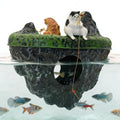 Aquarium Floating Island, Aquarium Decor, Cat Fishing Fun Fish Tank Decorations, Aquarium Cave Fish Hideout for Betta Goldfish Shrimp