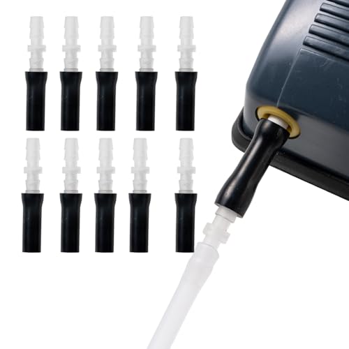 10-Pack Secure-Air Aquarium Tube Fittings Anti-Burst Connectors & Safety Lock Clips to Prevent Air Pump Tube Disconnection,Suit for Check Valve,Control Valve,Bubble Stone