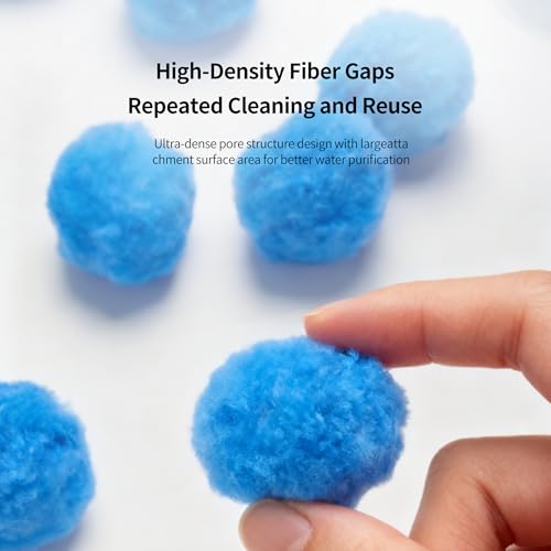 YUAN LIN 2026 Upgraded 3.1 lbs Pool Filter Balls for Sand Filter – Reusable Fiber Media, Replaces 100 lbs of Sand, Lasts Several Seasons – Blue - color: Blue