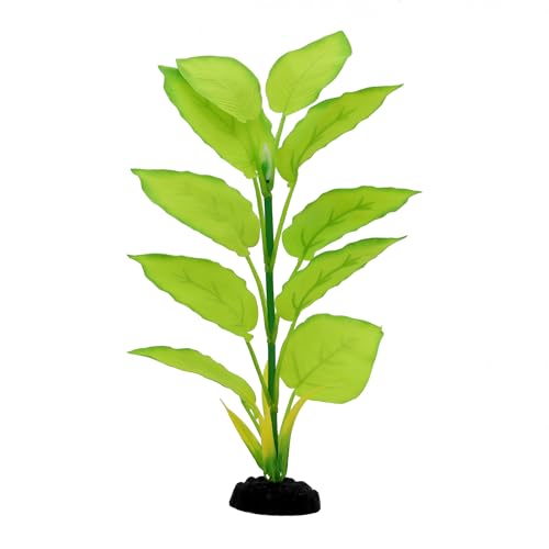 2-Pack 12 Inch Aquarium Silk Aquarium Plants, Artificial Plastic Plant for Small Tank, Goldfish, Fish Hides (Light Green, 12 Inch) - color: Light Green