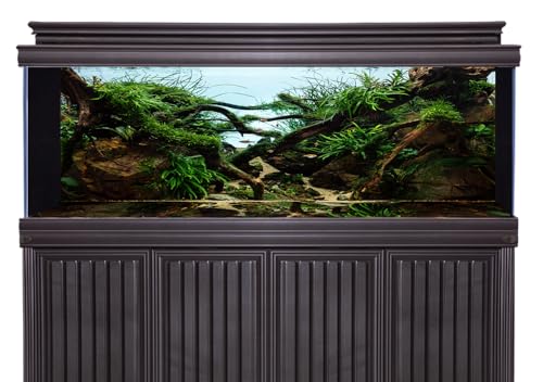 48x24 inches Aquarium Fabric Background Grass Leaves with Stone Aquarium Backdrop River Bed & Lake Aquatic Plant Fish Tank Aquatic Plants Background - size: 48X24inch