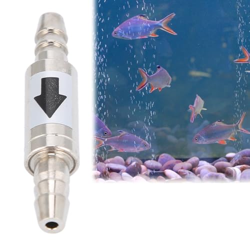 1.6in Stainless Steel 1-Way Valve Aquarium CO2 Check Valve Leak-Proof Water Backflow Prevention for Fish Tank Air Pump