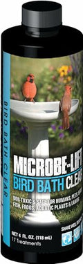 Microbe-Lift Bird Bath Clear Two-in-One Water Cleaner – 4 Oz – Safe for Birds, Fish & Frogs – Cleans Outdoor Birdbaths & Fountains – Natural Formula, Prevents Stains & Cloudiness