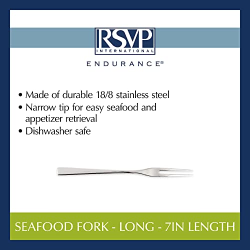 RSVP International Endurance Collection Seafood Tool, Long Fork, Stainless Steel - size: Long Fork